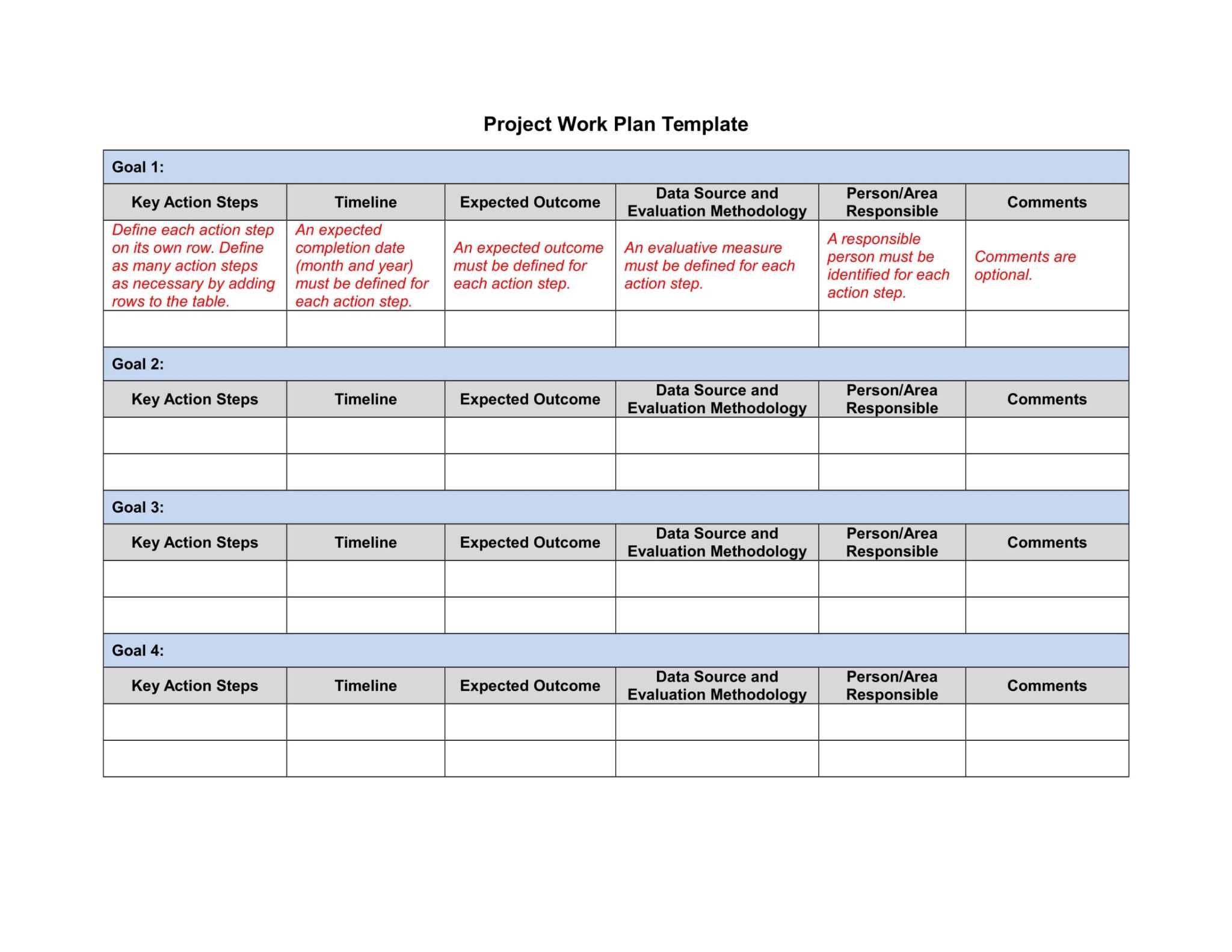 Action Plan Examples Doc Examples In Work Plan Template Word