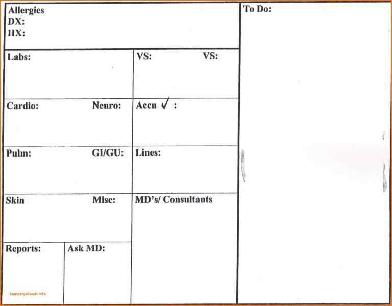 Nursing Report Sheet Templates Calep Midnightpig Co For Icu Report