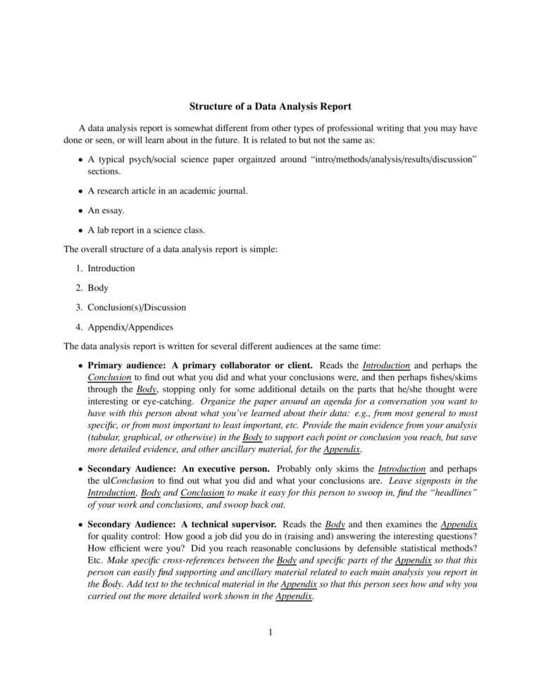 10 Data Analysis Report Examples – Pdf | Examples inside Business ...