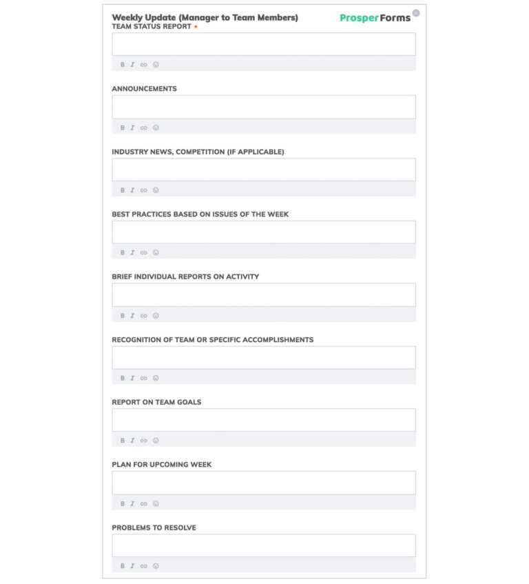 10 Outstanding Templates Of Weekly Reports | Free Download in Service ...
