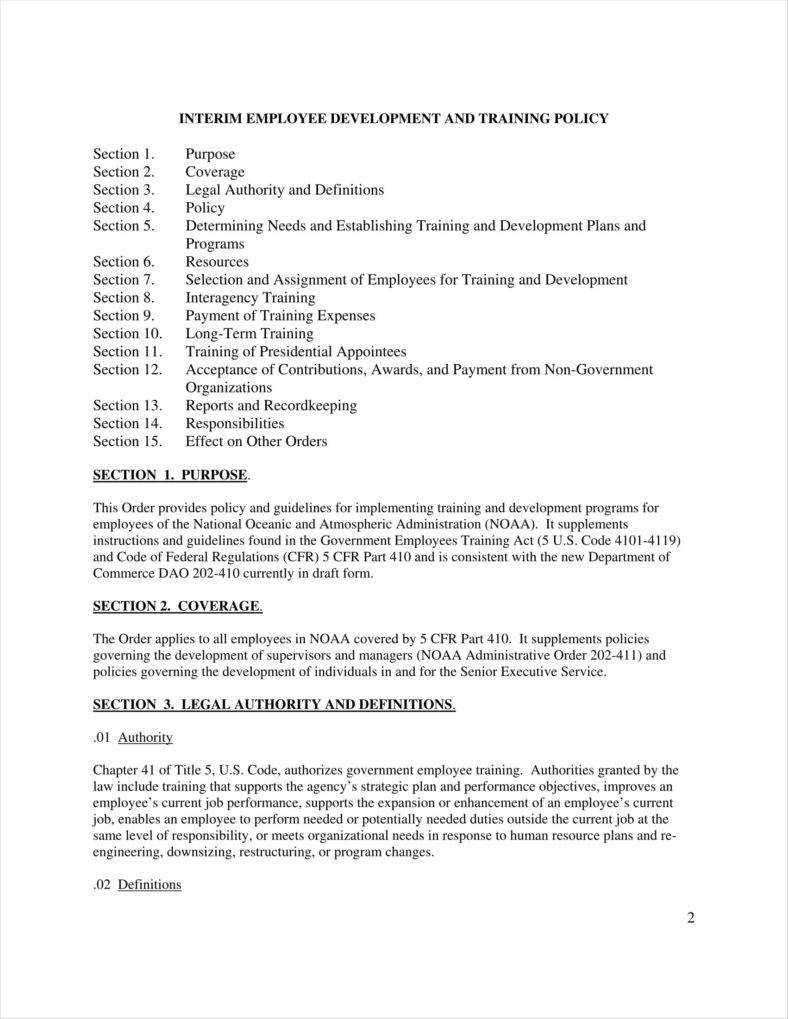 10+ Training Policy Templates Free Pdf Format Download With Regard To Training Documentation Template Word
