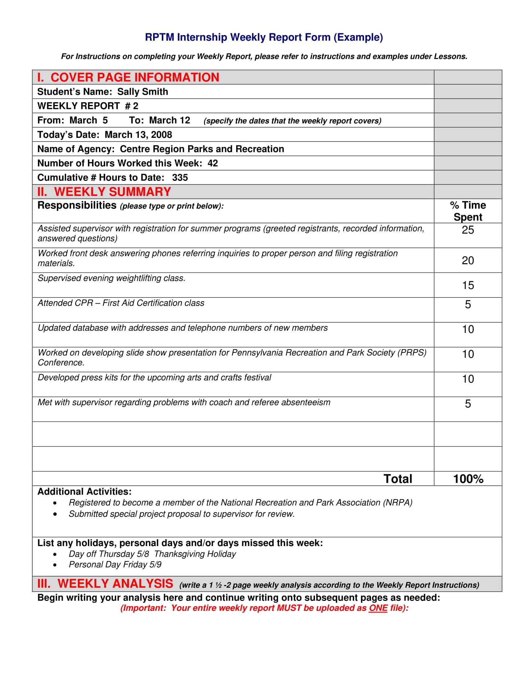 10+ Weekly Operations Report Examples - Pdf, Word, Pages In Operations Manager Report Template