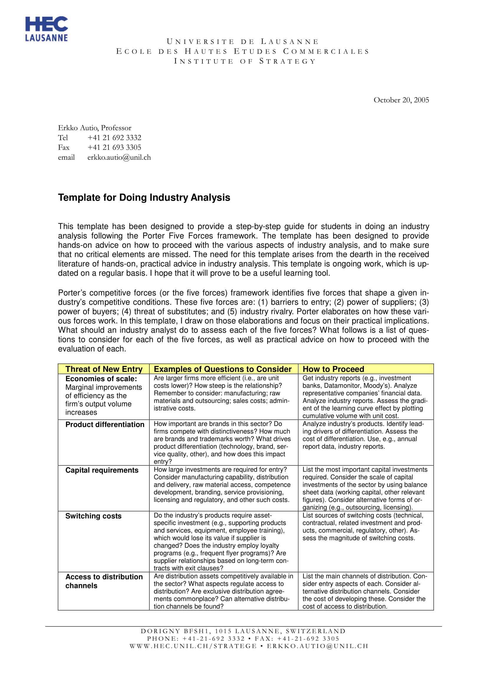 11+ Industry Analysis Examples – Pdf | Examples For Industry Analysis Report Template