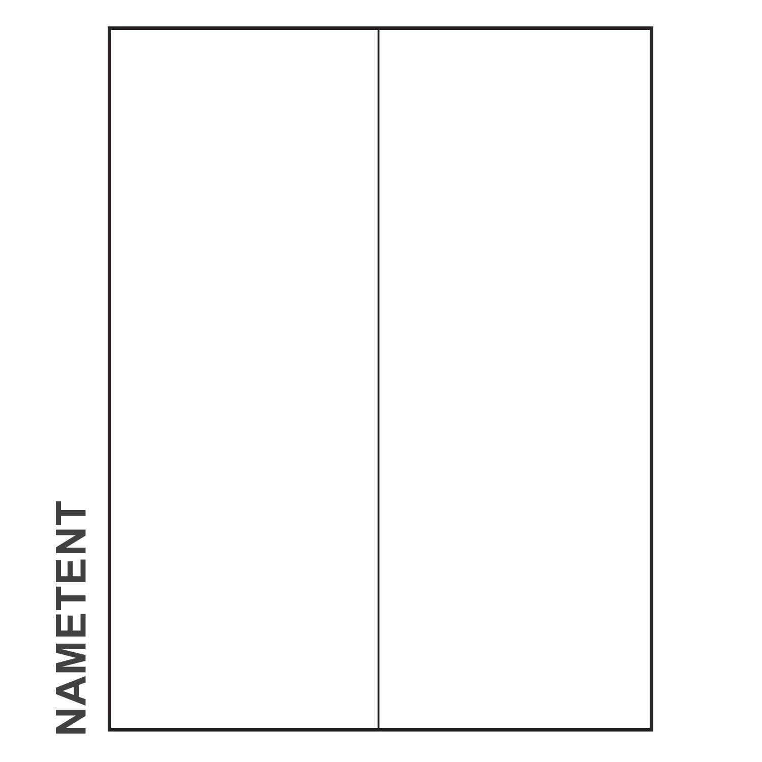 11" X 4 1/4" Paper Nametent, Blank, Pack Of 100 Nametents Within Tent Card Template Word