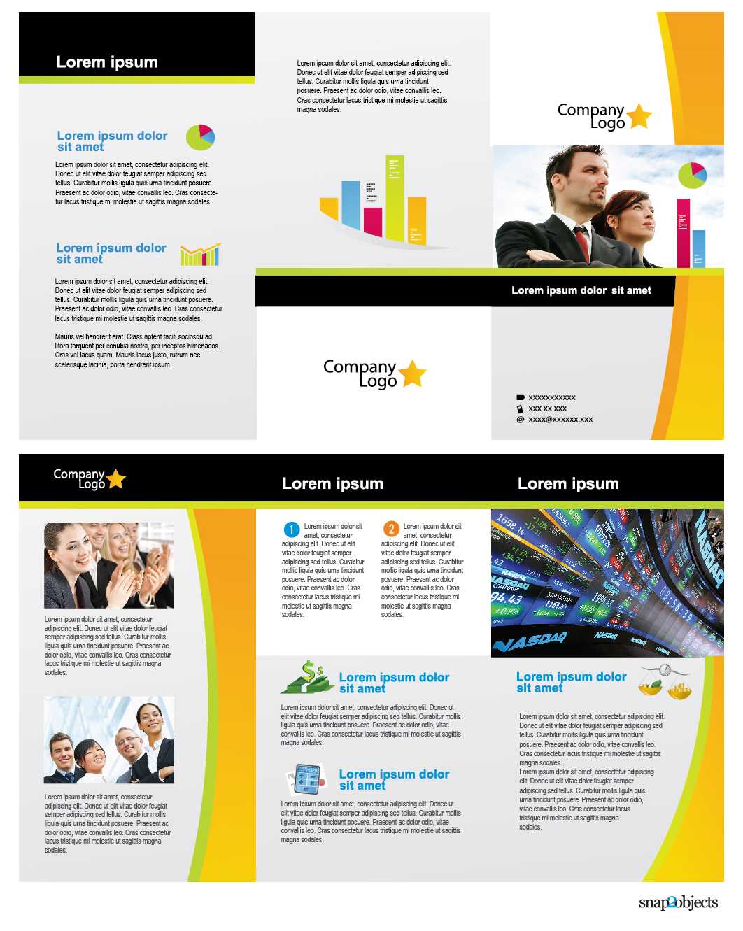 12 Free Vector Brochure Templates Images – Business Brochure Within Free Business Flyer Templates For Microsoft Word