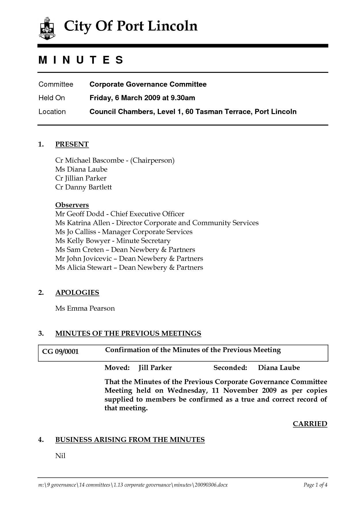 12 Informal Meeting Minutes Sample | Radaircars For Corporate Minutes Template Word