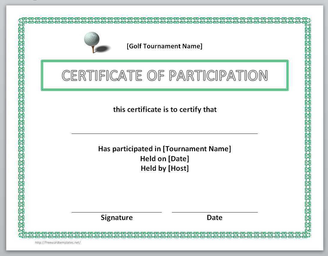 13 Free Certificate Templates For Word » Officetemplate In Certificate Of Participation Template Word