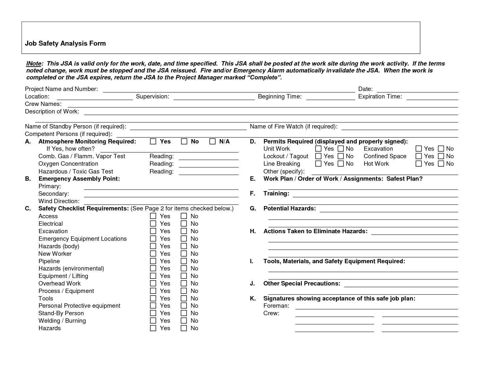 13+ Job Safety Analysis Examples – Pdf, Word, Pages | Examples In Safety Analysis Report Template