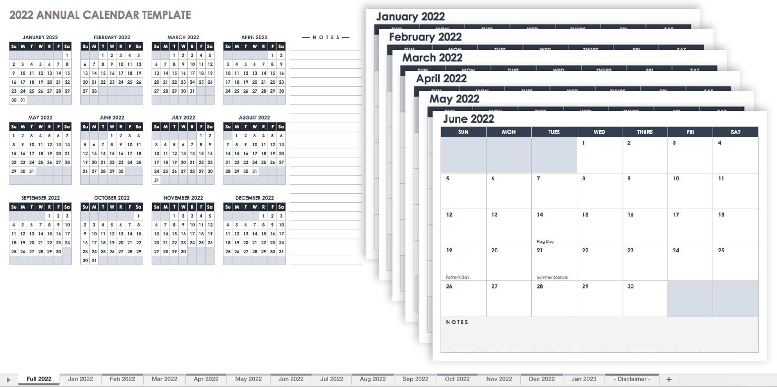 15 Free Monthly Calendar Templates | Smartsheet With Regard To Blank One Month Calendar Template