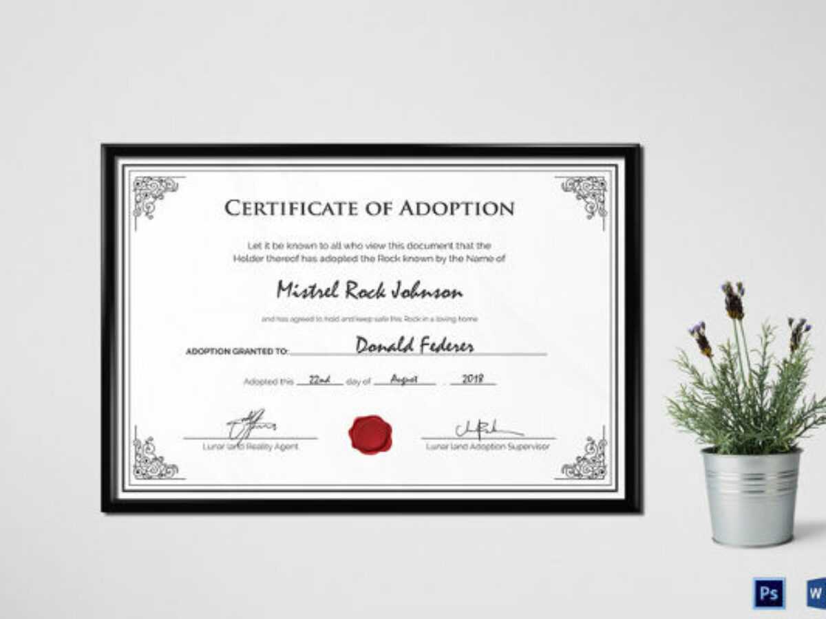 16+ Birth Certificate Templates | Smartcolorlib In Blank Adoption Certificate Template