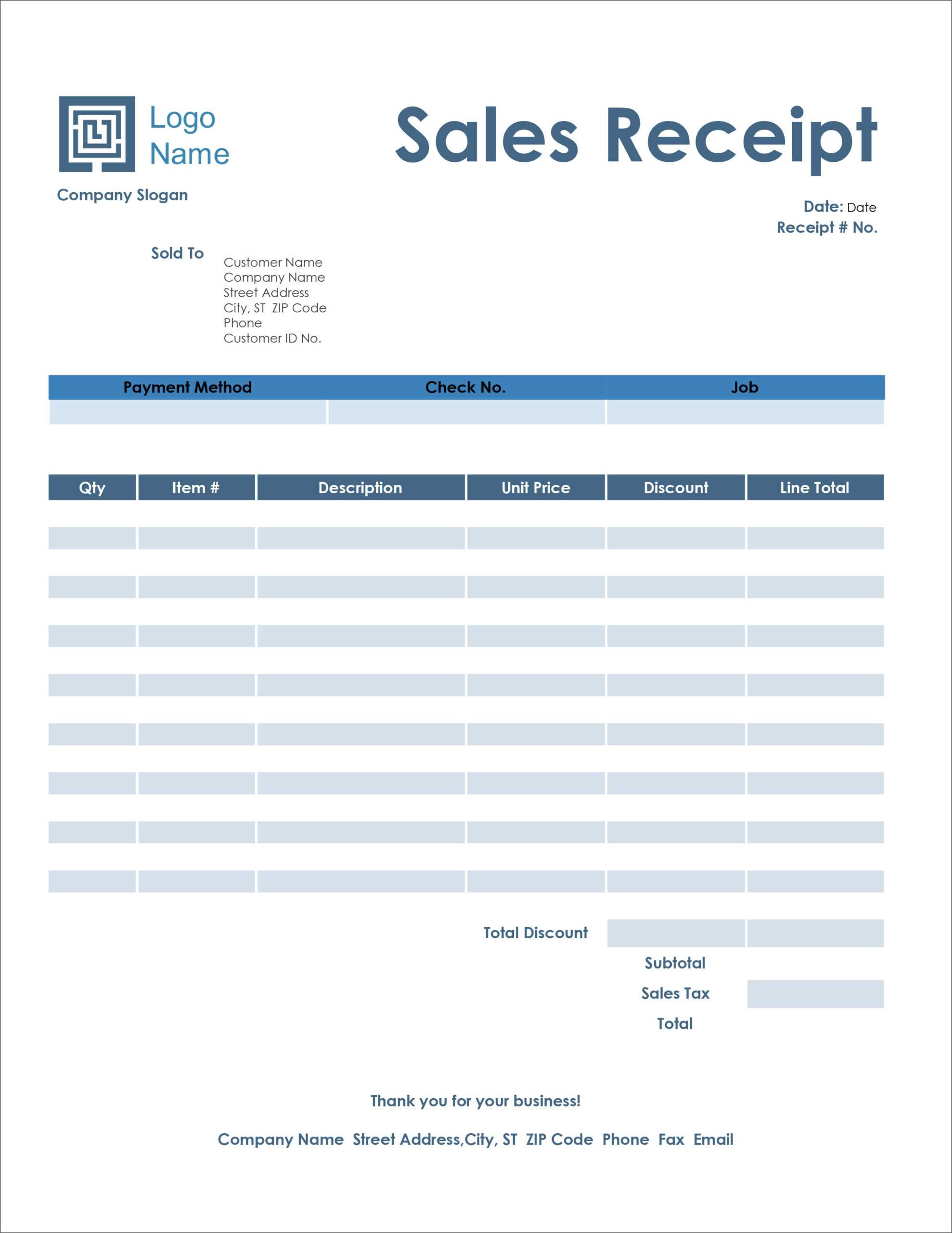 16 Free Receipt Templates – Download For Microsoft Word Throughout Free Printable Invoice Template Microsoft Word
