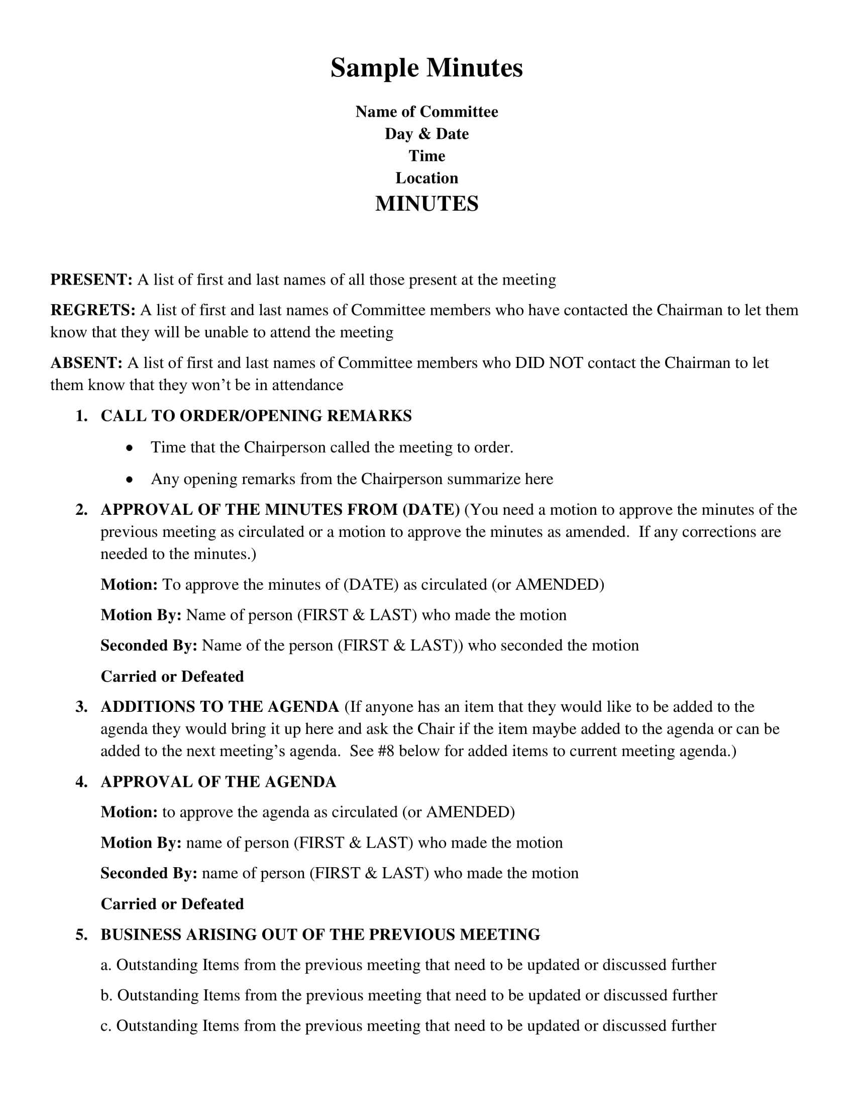 17+ Professional Meeting Minutes Templates – Pdf, Word Throughout Corporate Minutes Template Word