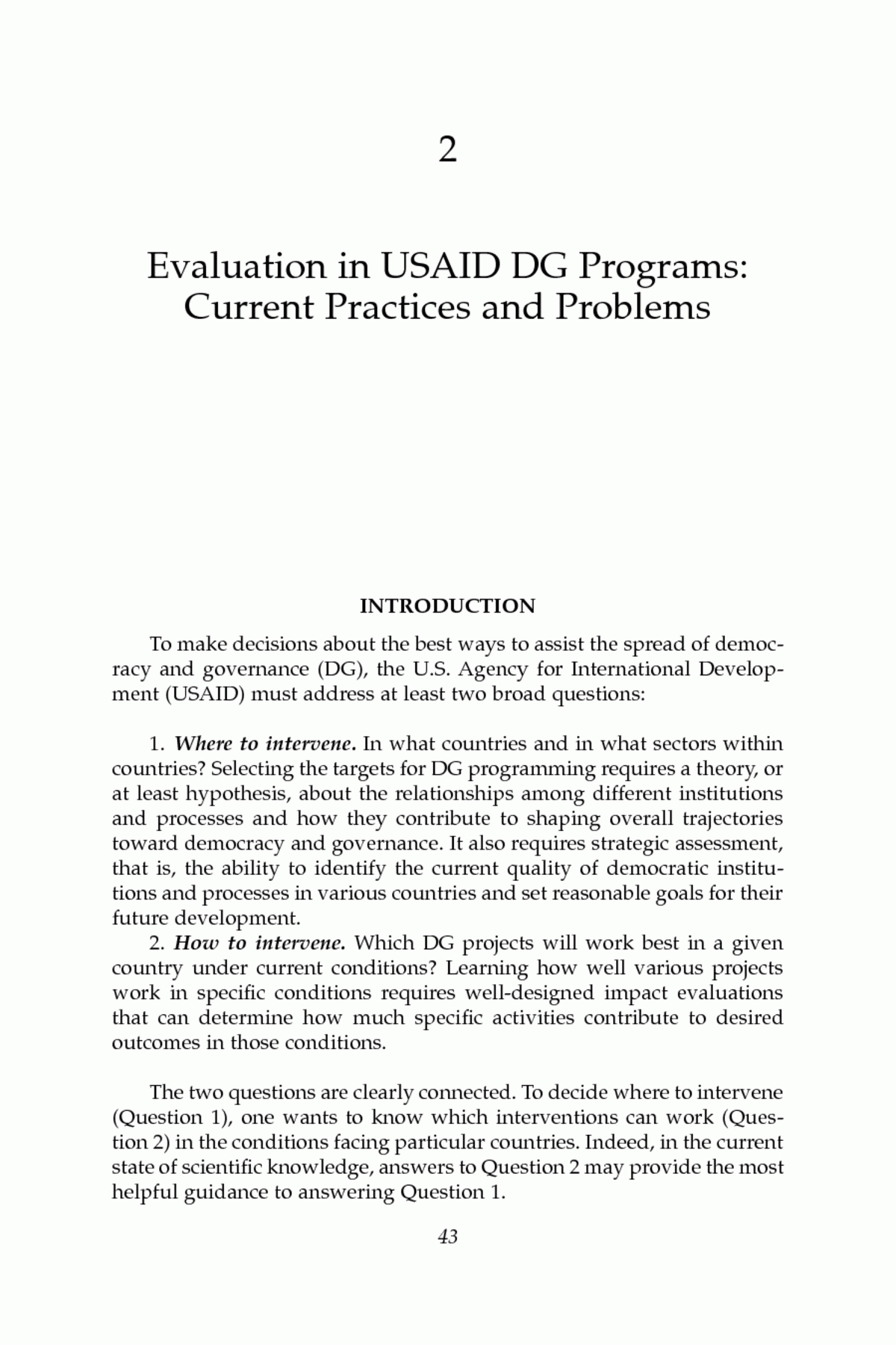 2 Evaluation In Usaid Dg Programs: Current Practices And Throughout Monitoring And Evaluation Report Writing Template