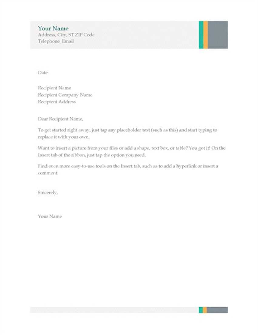 20 Best Free Microsoft Word Corporate Letterhead Templates With Microsoft Word Business Letter Template