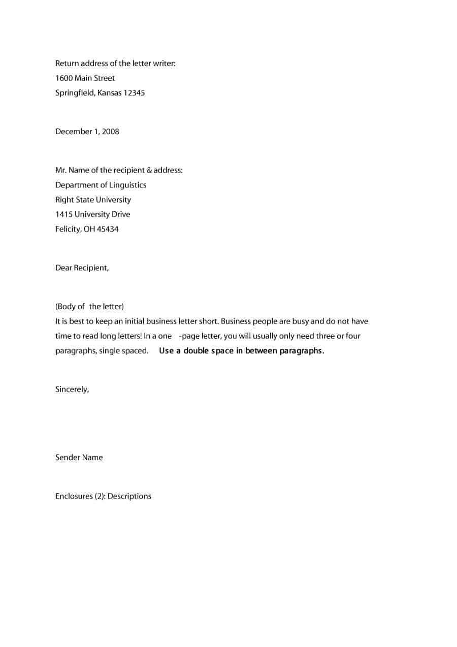 20+ Business Letter Formats Word Pdfs – Find Word Letters Inside Microsoft Word Business Letter Template