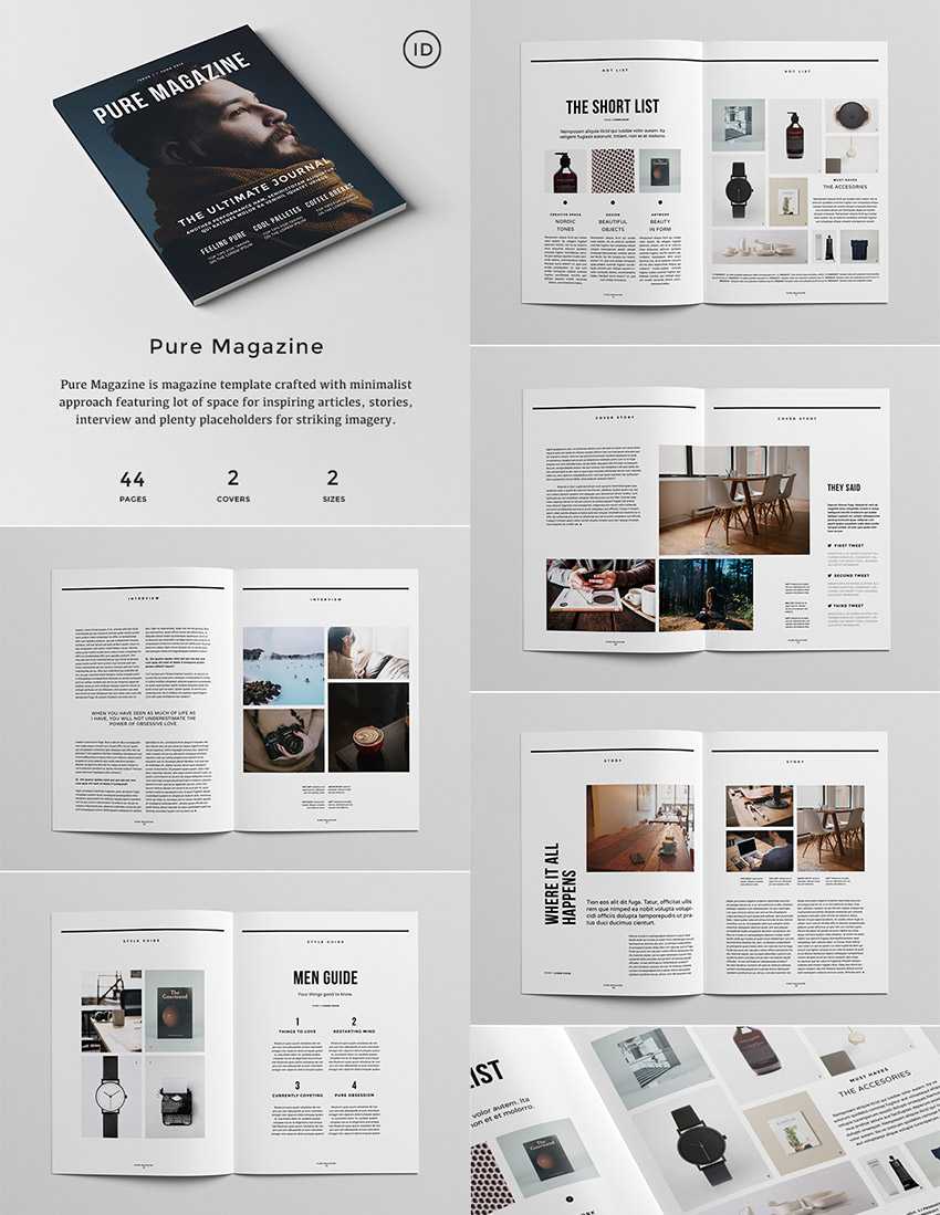20 Творческих Шаблонов Журналов С Макетами Для Печати Regarding Magazine Ad Template Word