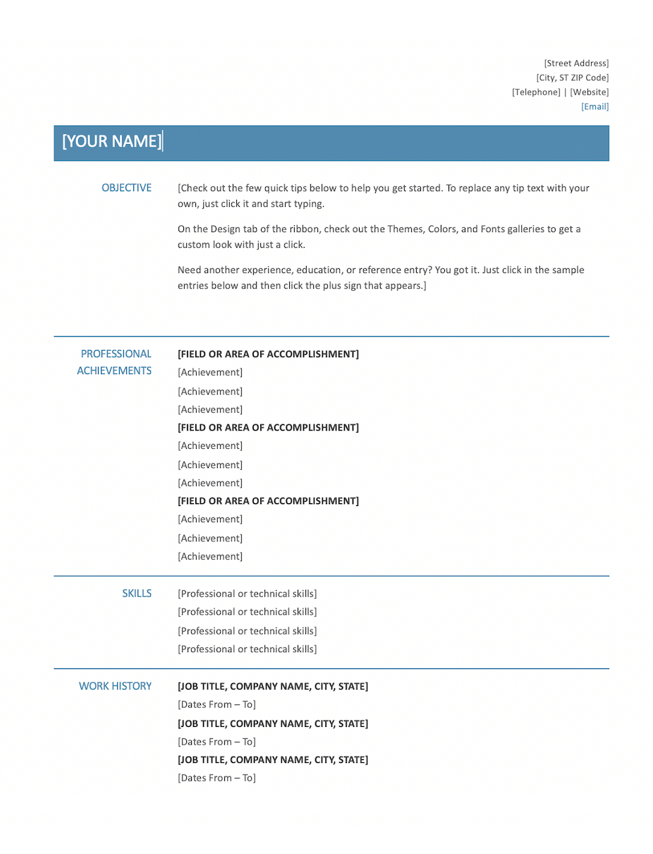 20+ Free And Premium Word Resume Templates [Download] With Regard To Simple Resume Template Microsoft Word