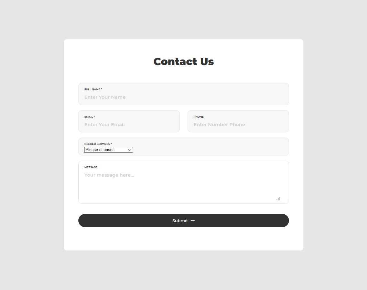 20 Free Awesome Bootstrap Contact Form Templates 2019 – Colorlib Inside Enquiry Form Template Word
