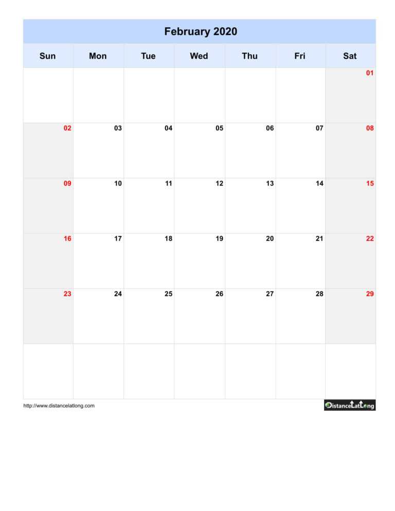 2020 Blank Calendar Blank Portrait Orientation Free inside Blank One ...