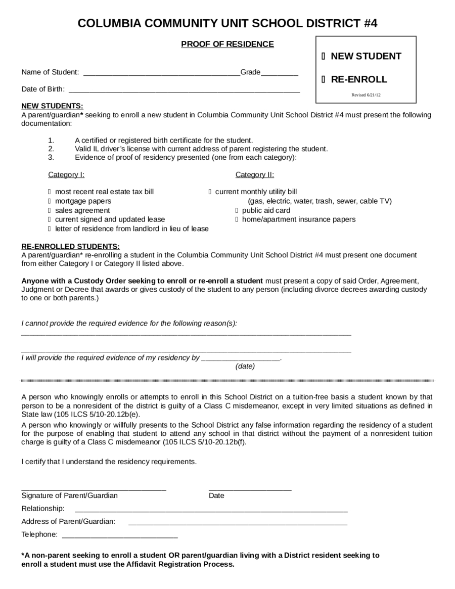 2020 Proof Of Residency Letter – Fillable, Printable Pdf Intended For Hurt Feelings Report Template