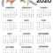 2020 Year At A Glance Printable Calendar – Calep.midnightpig.co In Month At A Glance Blank Calendar Template