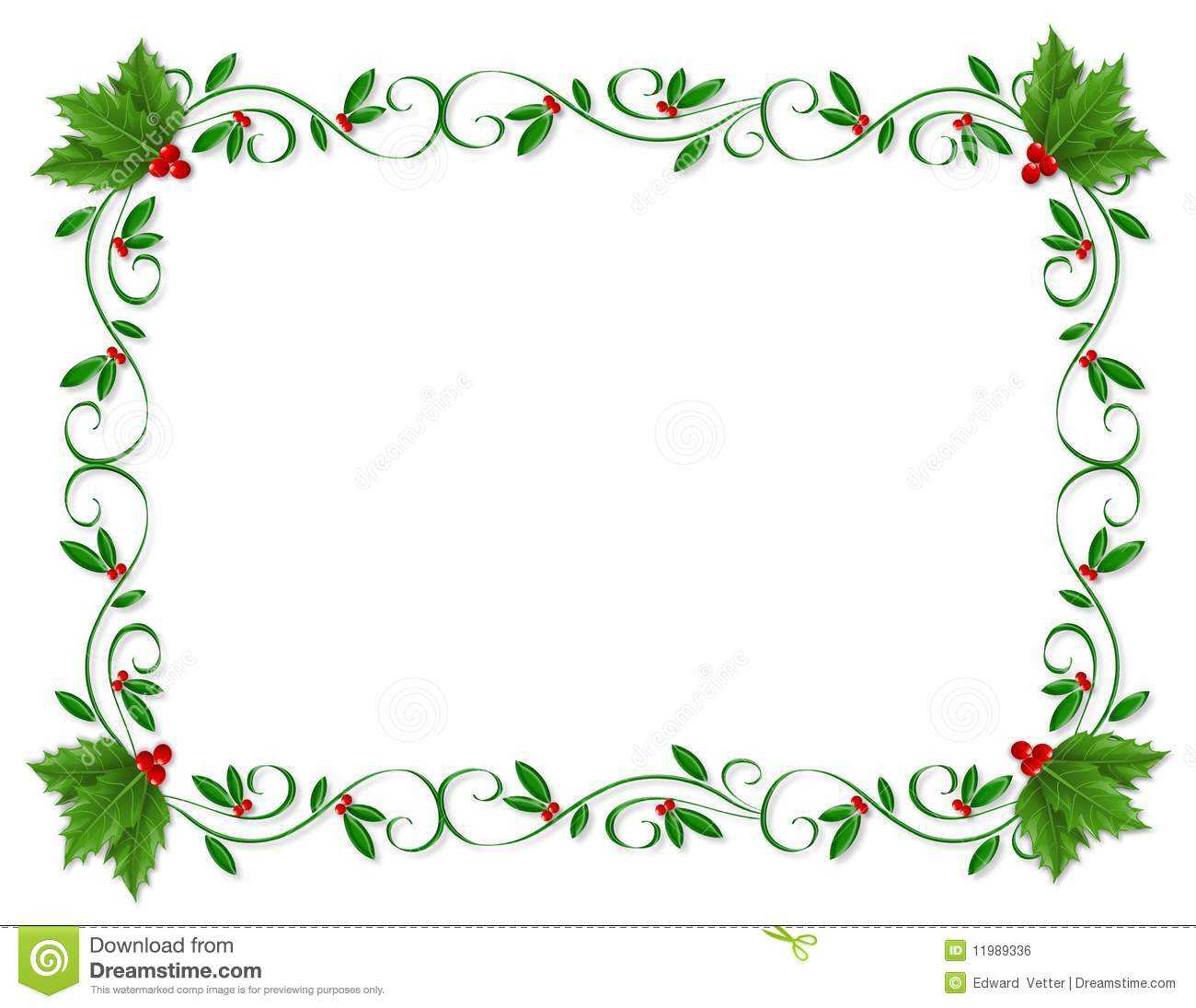 2088 Christmas Borders Templates | Wiring Library Intended For Christmas Border Word Template
