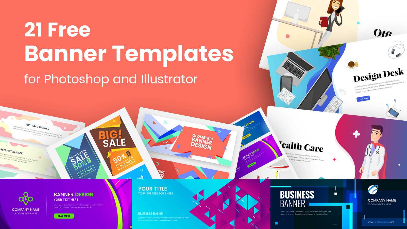 21 Free Banner Templates For Photoshop And Illustrator With Regard To Adobe Photoshop Banner Templates