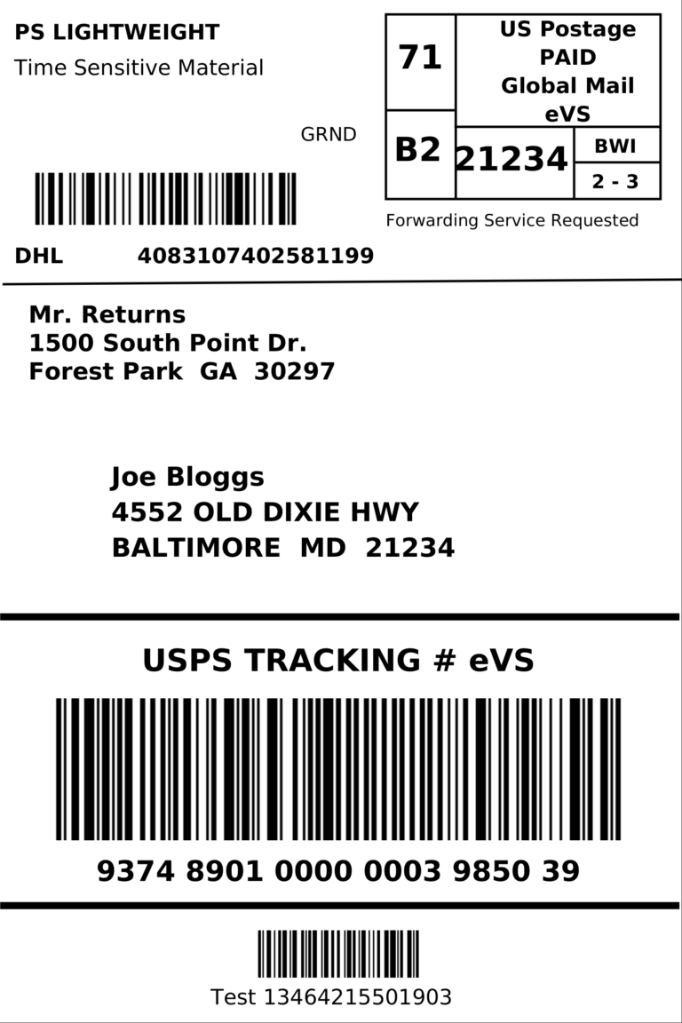 Fedex Shipping Label Template Pdf