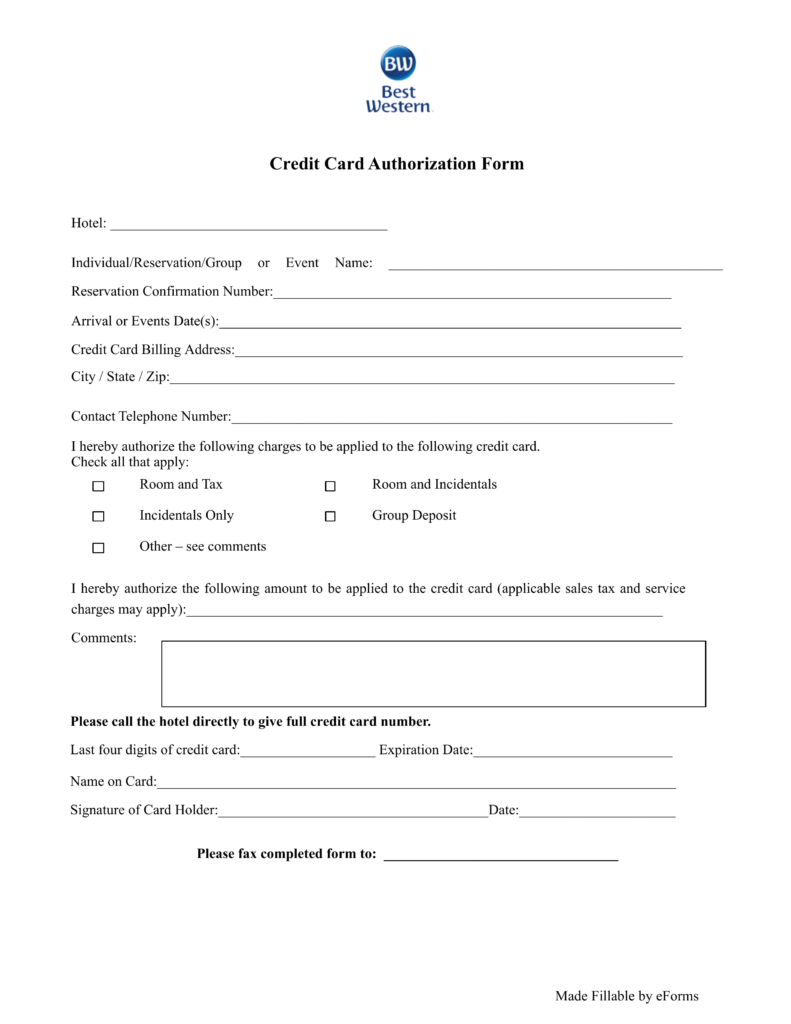 23+ Credit Card Authorization Form Template Pdf Fillable 2020!! With Credit Card Authorization Form Template Word