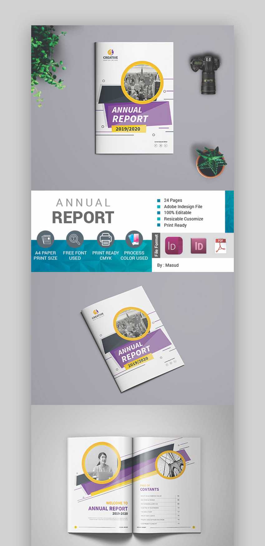 25+ Best Annual Report Templates – With Creative Indesign Inside Free Indesign Report Templates
