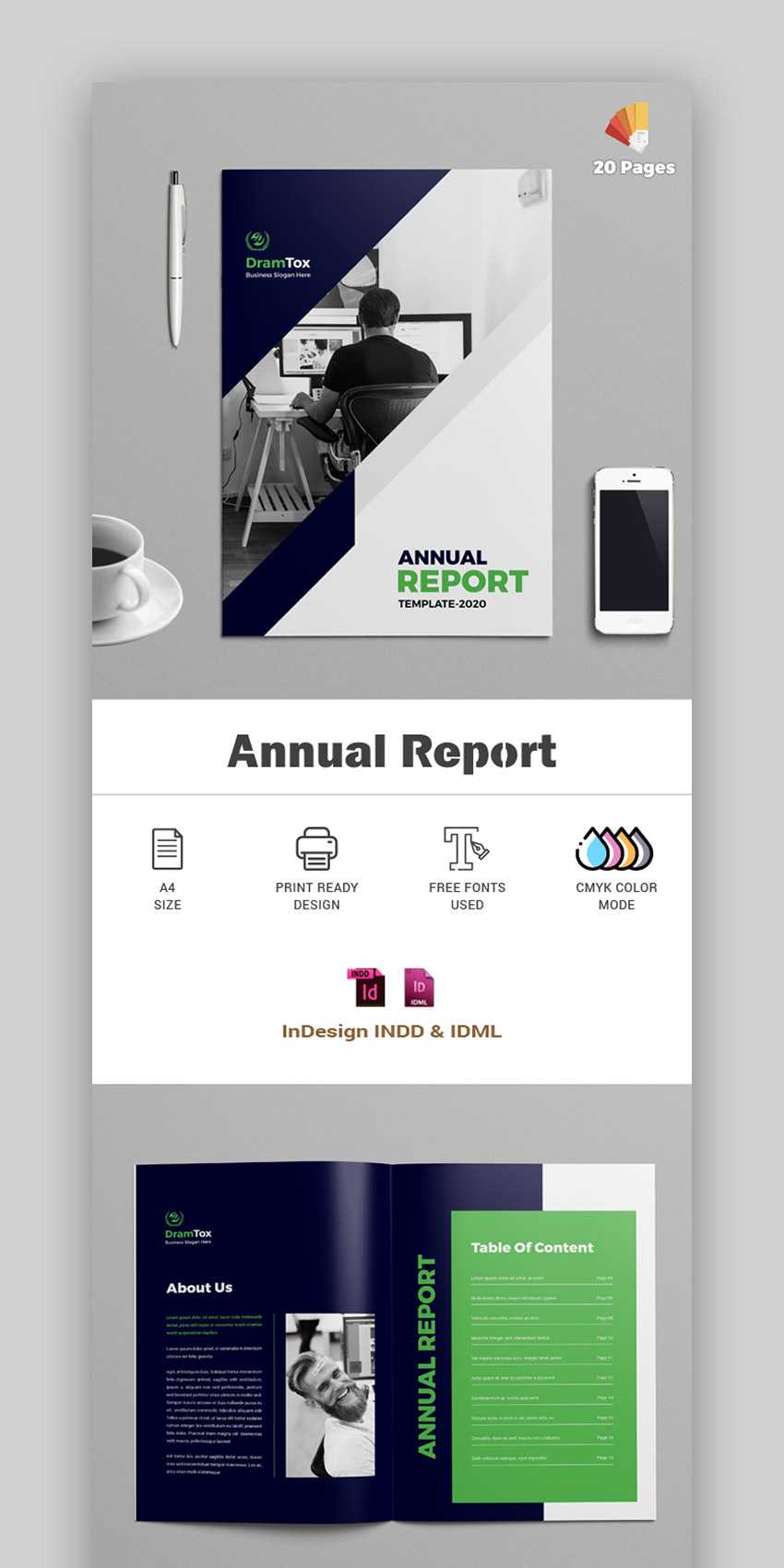 25+ Best Annual Report Templates – With Creative Indesign Within Annual Report Template Word Free Download