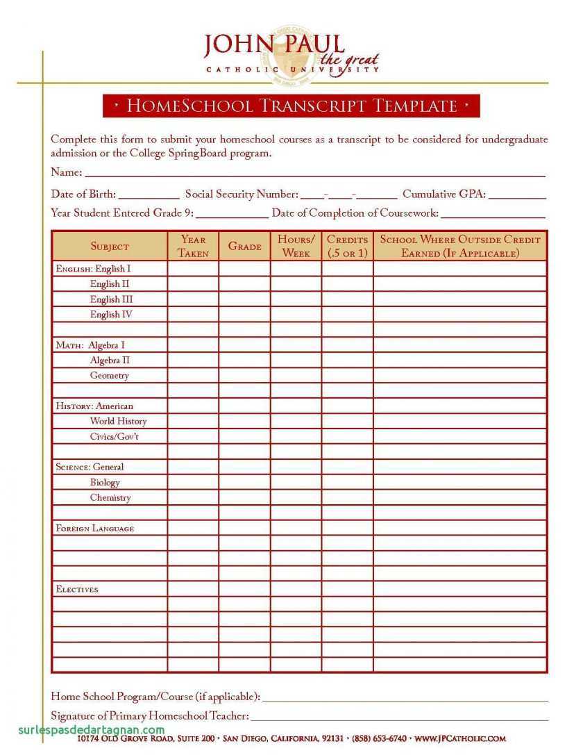 27 Online Blank Report Card Template Homeschool Now With Inside Homeschool Report Card Template