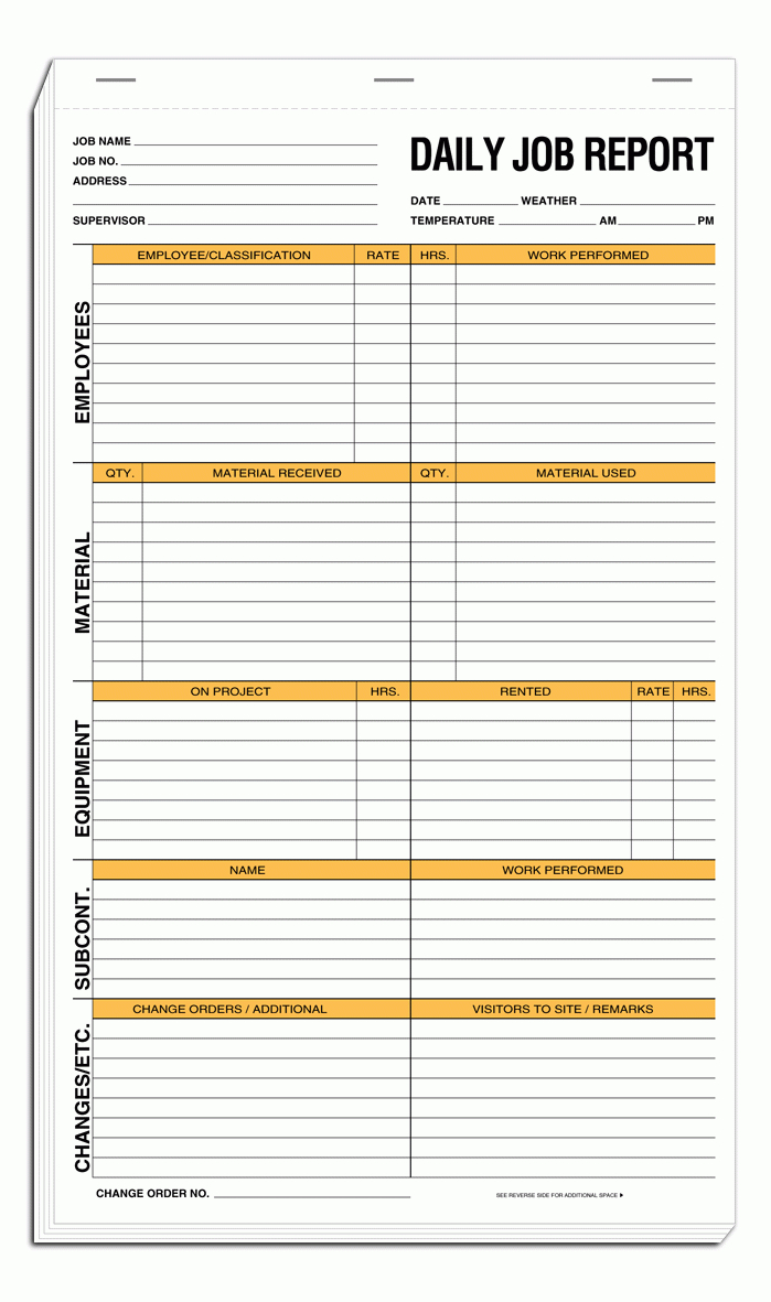 28+ [ Daily Job Report Template ] | Doc 580600 Daily Job Throughout ...