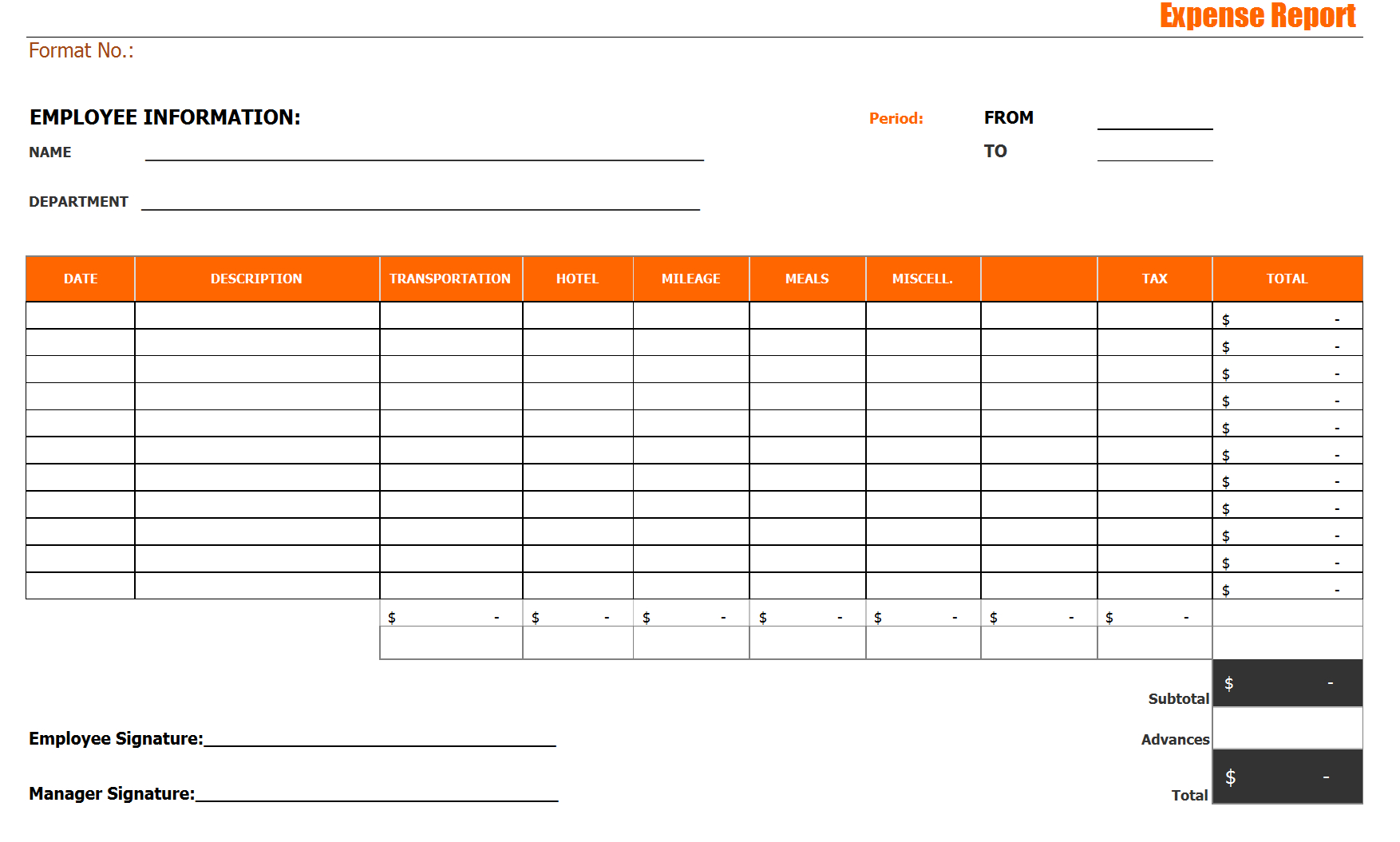 28+ Expense Report Templates – Word Excel Formats Inside Monthly Expense Report Template Excel