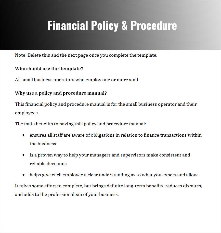 28+ Policy And Procedure Templates Free Word, Pdf Download Inside Procedure Manual Template Word Free