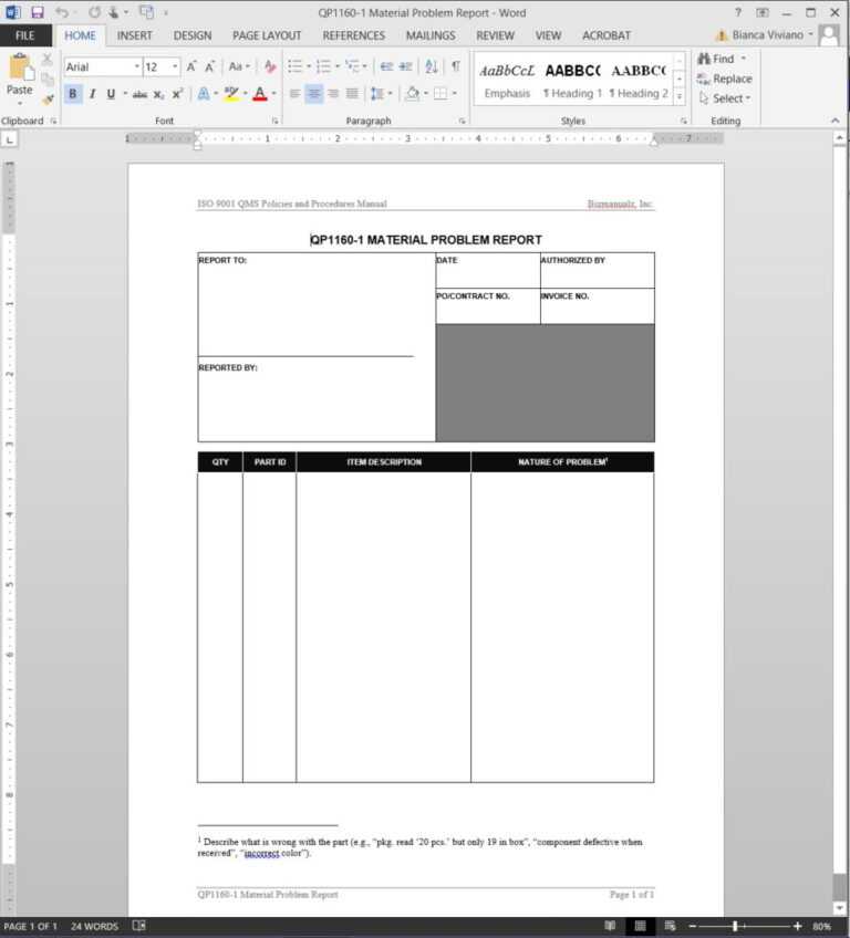 28+ [ Problem Report Template ] | Activity Analysis Template with ...