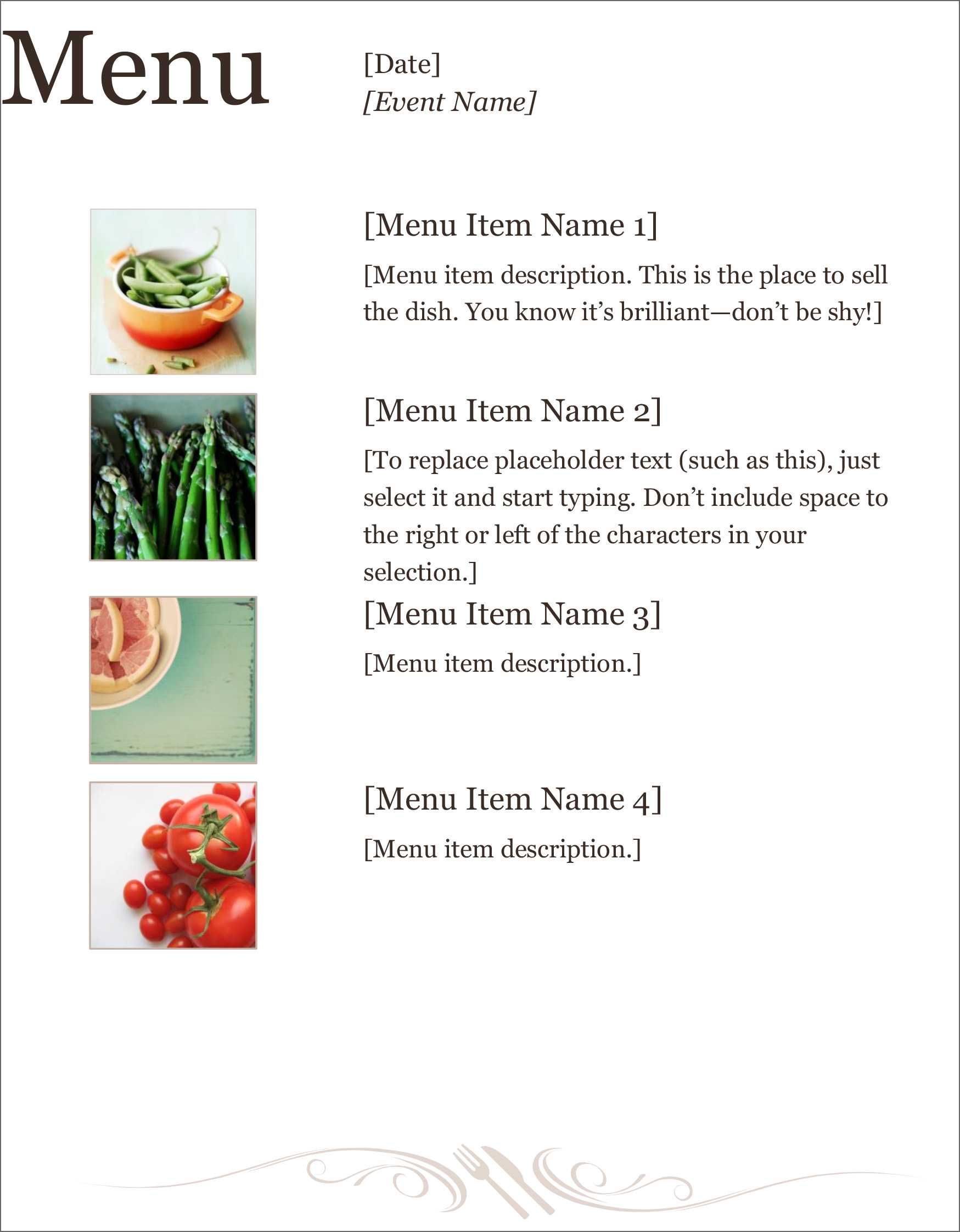 32 Free Simple Menu Templates For Restaurants, Cafes, And For Free Cafe Menu Templates For Word