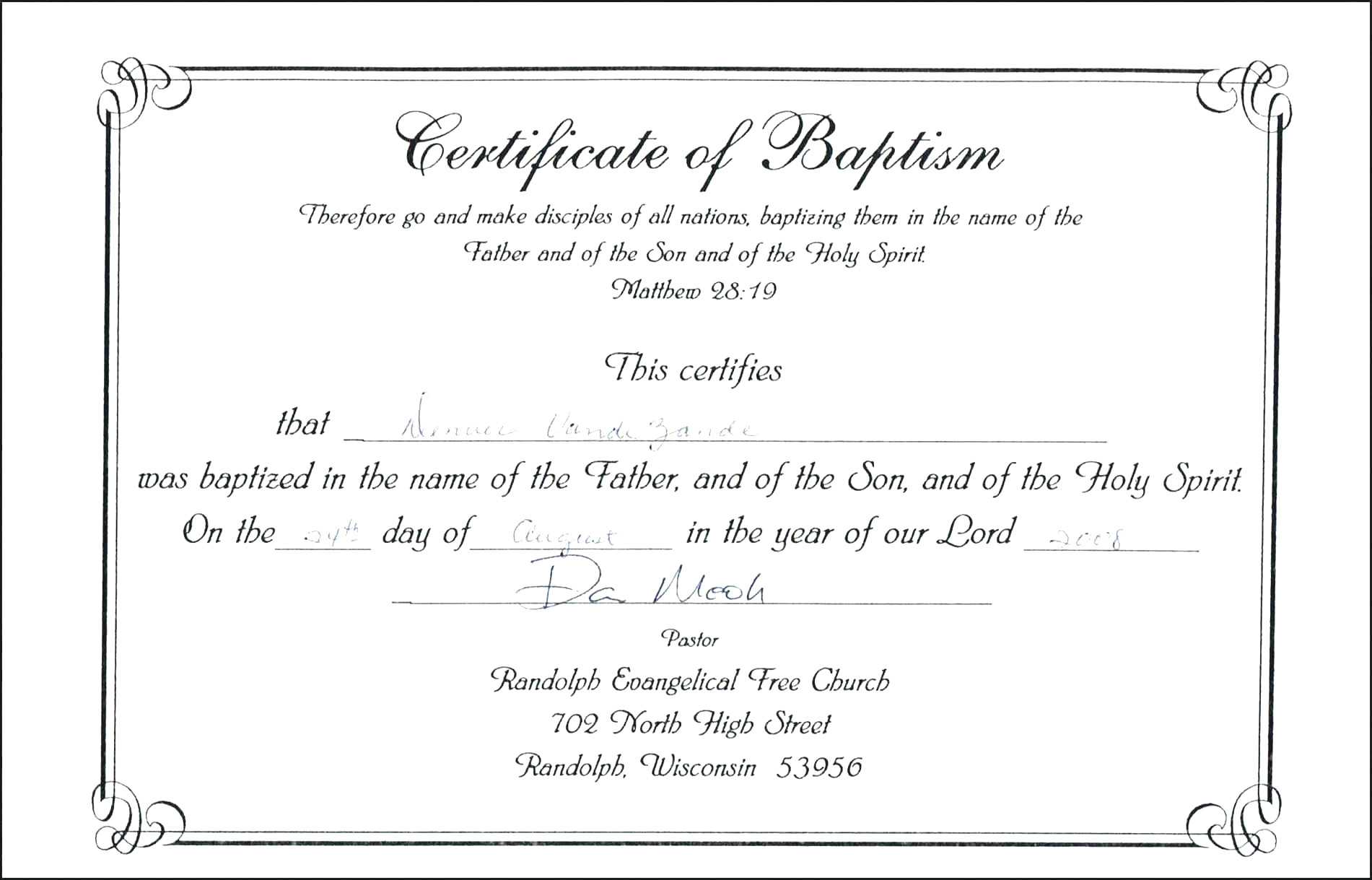 328 Certificate Of Baptism Template | Wiring Library Pertaining To Baptism Certificate Template Word
