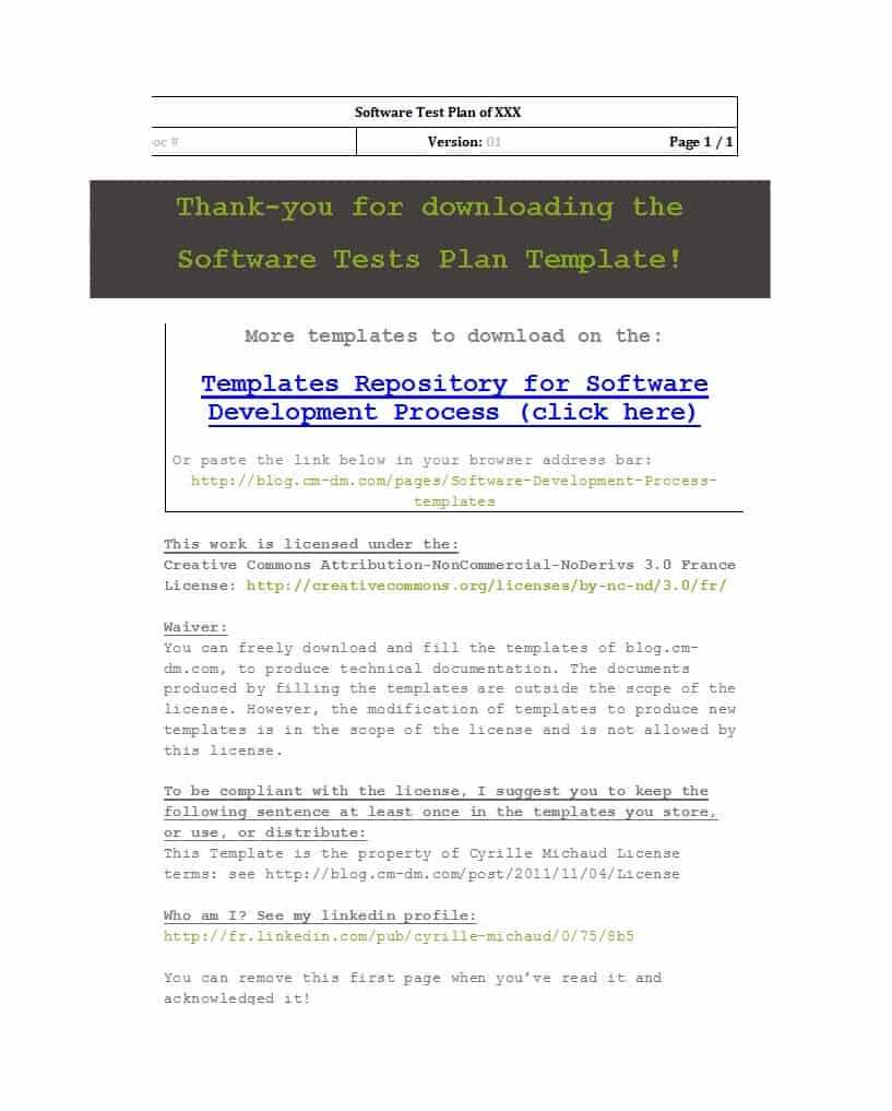 35 Software Test Plan Templates & Examples ᐅ Templatelab Throughout Software Test Plan Template Word