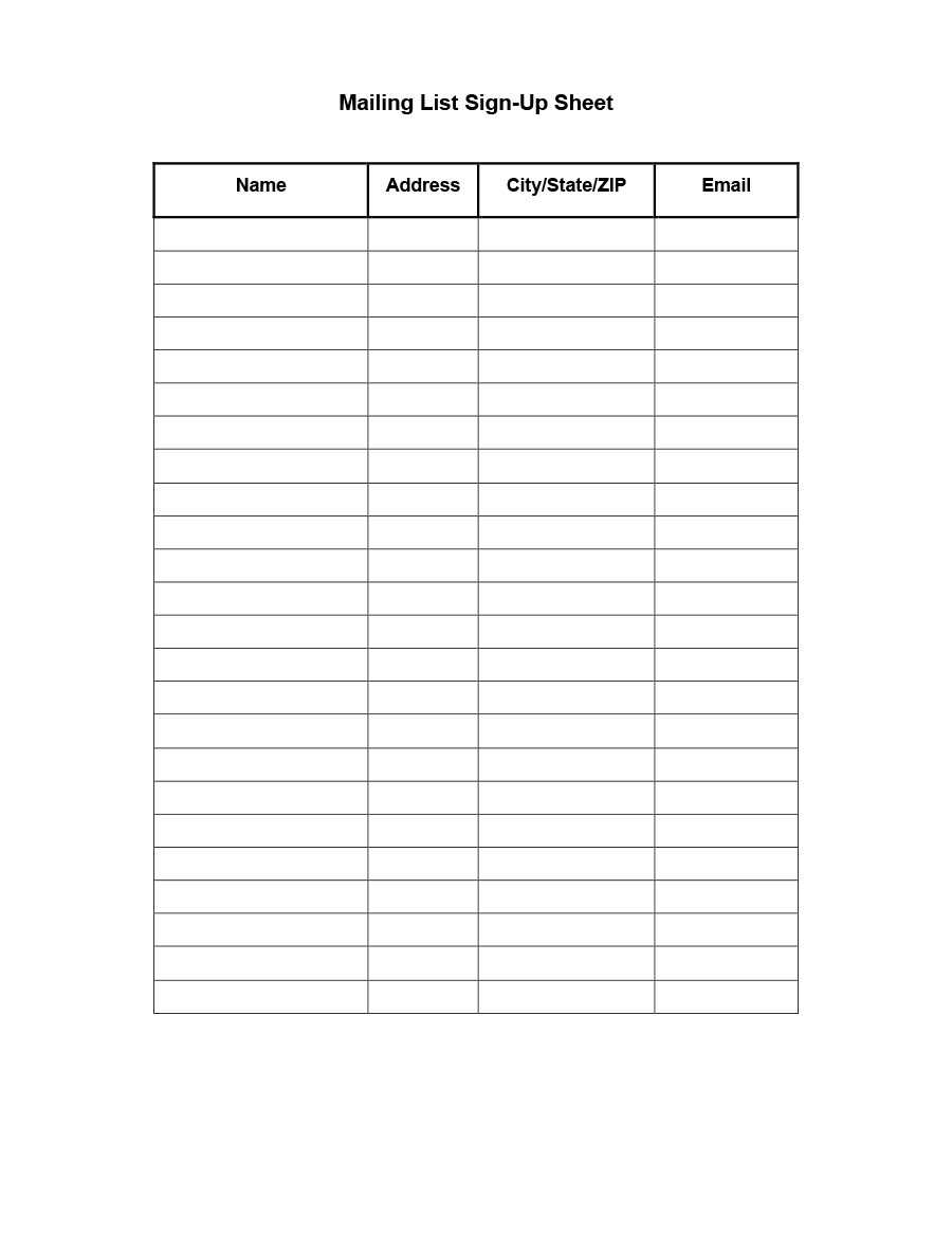 37 Free Email List Templates (Pdf, Ms Word & Excel) ᐅ With Regard To Blank Checklist Template Word