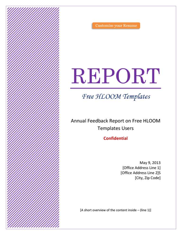 report cover page templates free download word
