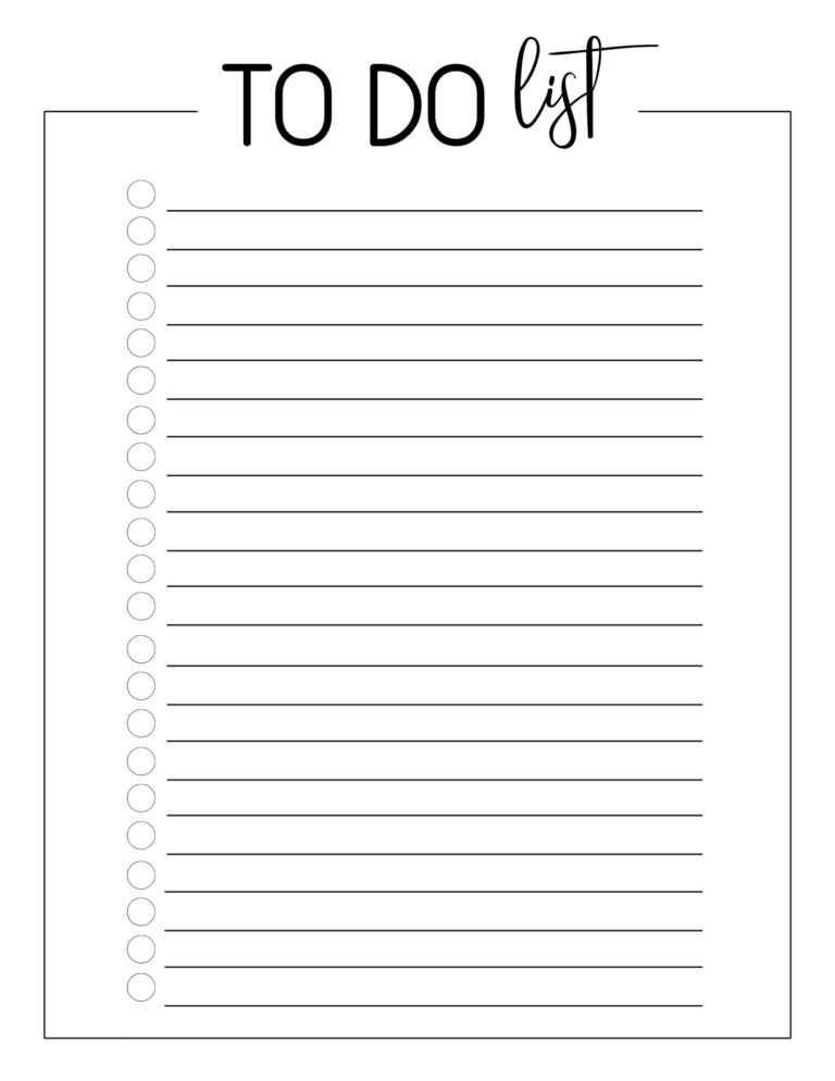 3Cf515 Blank Checklist Templates | Wiring Library With Regard To Blank ...