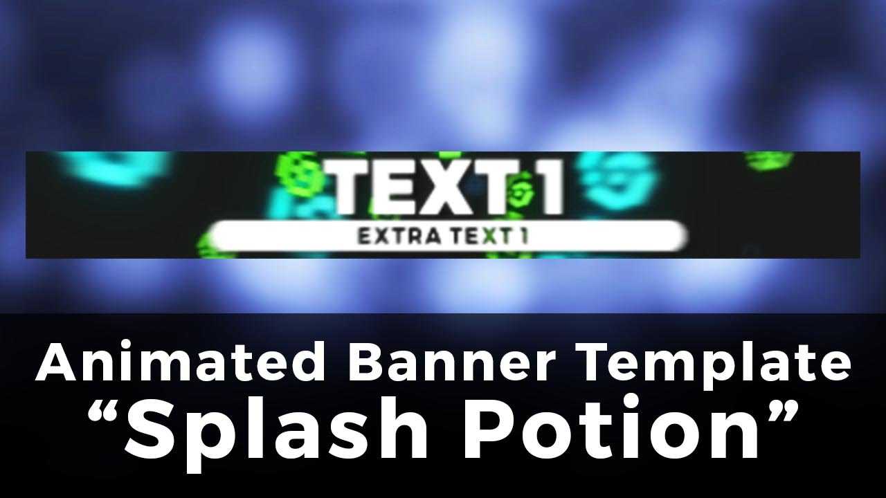 3D Advanced Minecraft Server Banner Template (Gif) – "splash Potion" In Minecraft Server Banner Template