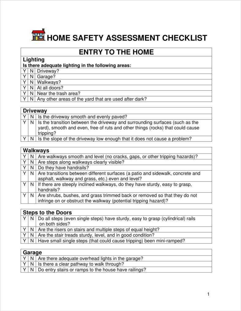 4+ Home Safety Assessment Templates – Pdf, Doc | Free Regarding Safety Analysis Report Template