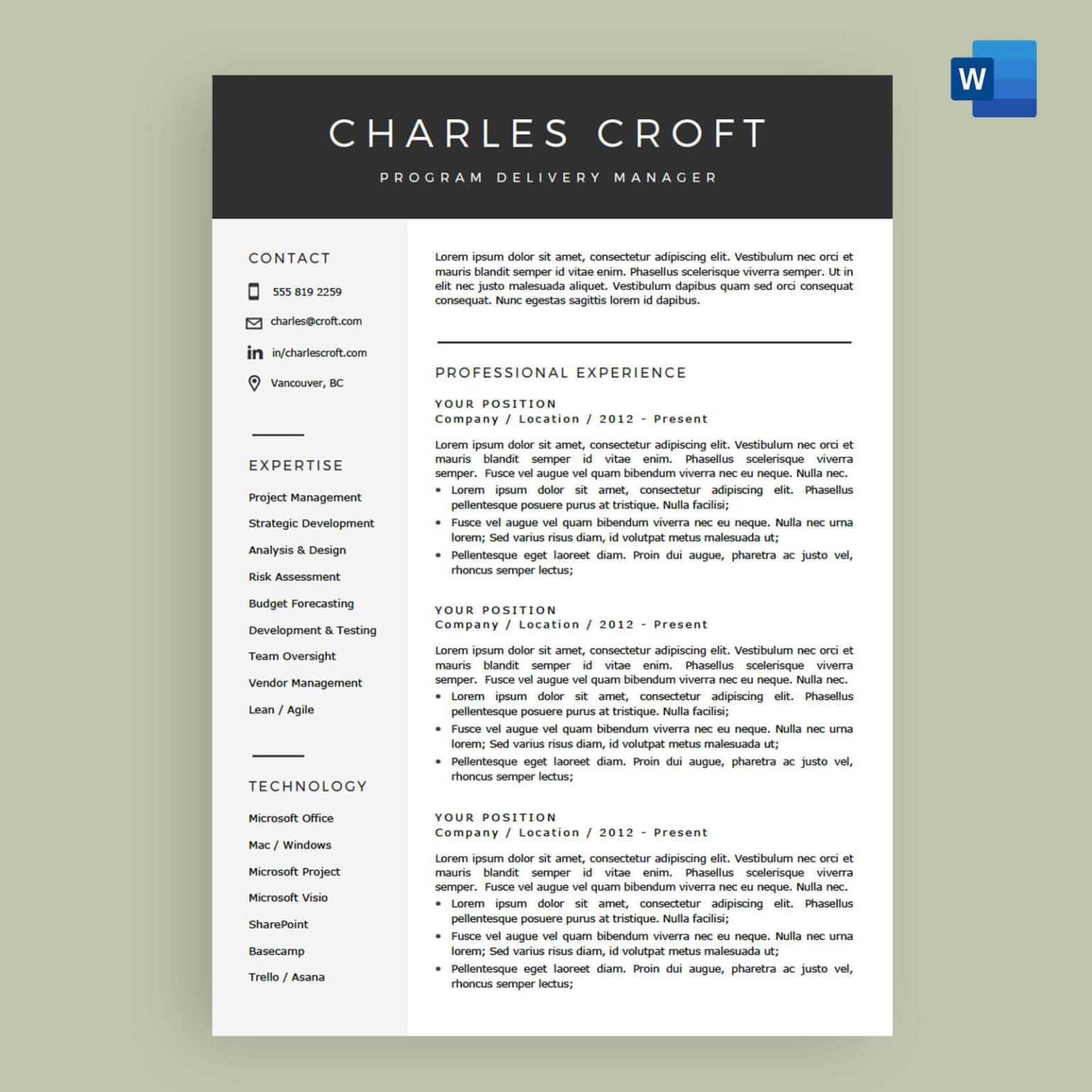 4-page-resume-cv-template-package-for-microsoft-word-the-charlie