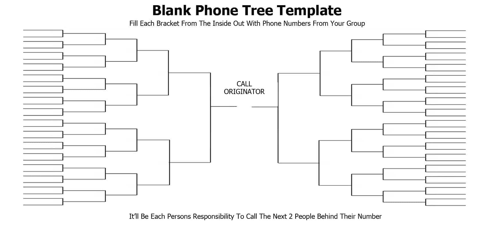 4 Phone Tree Templates – Word Excel Formats Regarding Calling Tree Template Word