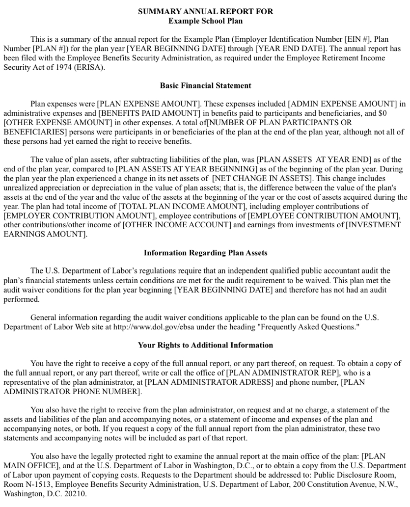 401K Summary Annual Report: Everything You Need To Know Intended For Summary Annual Report Template