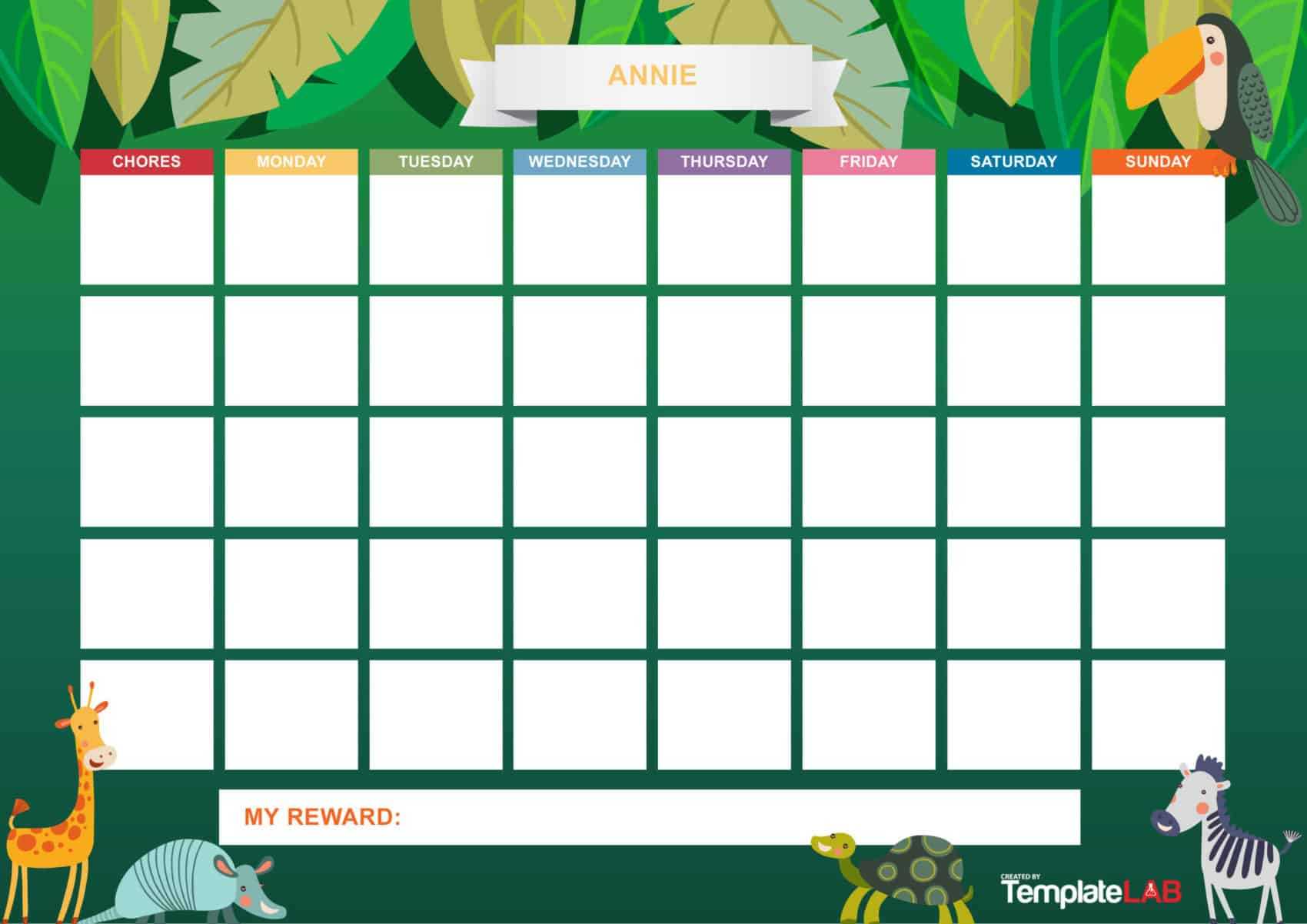 44 Printable Reward Charts For Kids (Pdf, Excel & Word) With Regard To Reward Chart Template Word