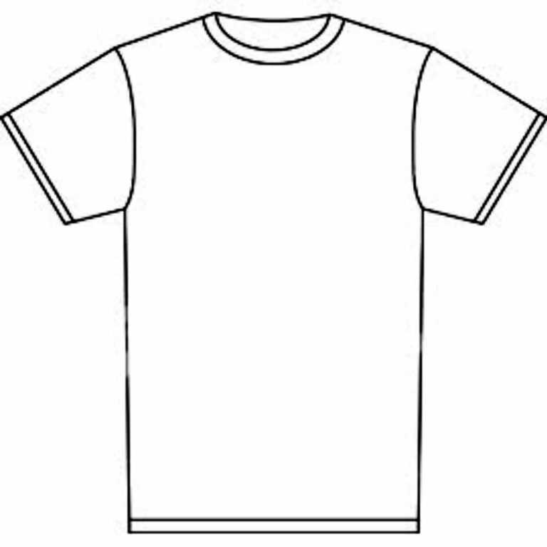 Blank T Shirt Template Front And Back Throughout Blank Tshirt Template ...