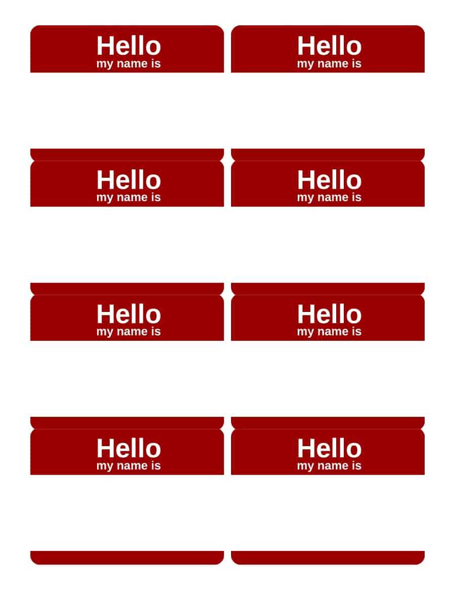 47 Free Name Tag Badge Templates Templatelab Inside Name Tag 